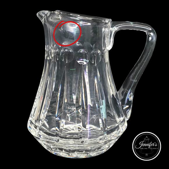 De Medici by Gorham Crystal Hand Blown Glass Pitcher - Picture 7 of 10